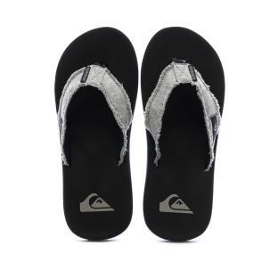 Tongs Noir/Gris Quiksilver Monkey Abyss vue 3