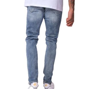 Jean Skinny Bleu Homme Project X Paris délavé avec trou vue 2