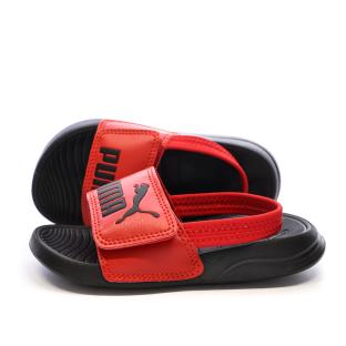 Sandales Noire/Rouge Enfant Puma Popcat 20 pas cher