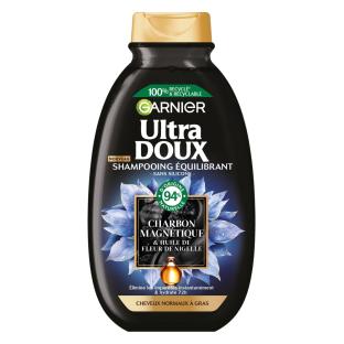 Shampoing Charbon magnétique et Huile de fleur de nigelle GARNIER Ultra doux 250ml pas cher