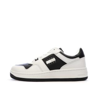 Baskets Blanches/Noires Homme Tommy Hilfiger Tjm Retro Basket pas cher