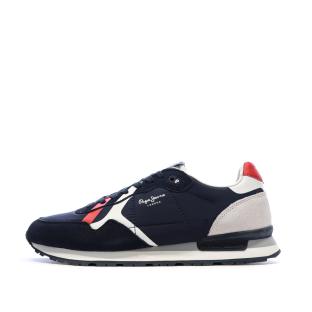 Baskets Marine/Rouge Homme Pepe jeans Brit Road M vue 0