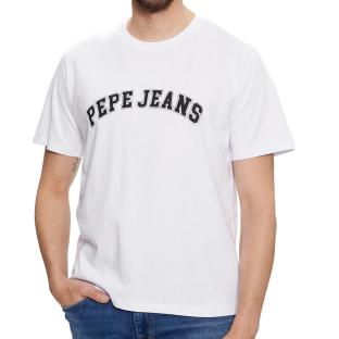 T-shirt Blanc Homme Pepe jeans Clement pas cher