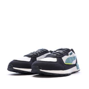 Baskets Noires/Blanches/Turquoises Garçon Puma Graviton vue 0