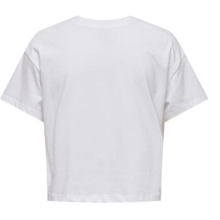 T-shirt Blanc Fille Kids ONLY Annbel-smile vue 0