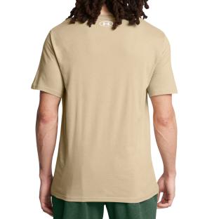 T-shirt Beige Homme Under Armour Left Chest vue 2