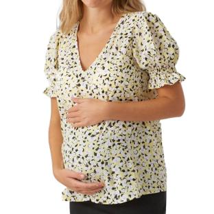 Blouse Jaune/Blanc Femme Vero Moda Marternity Molea pas cher