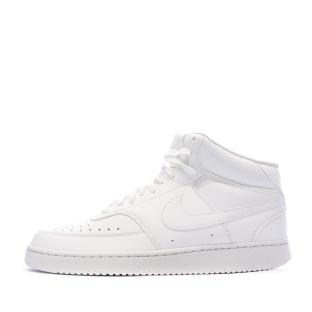 Baskets Blanches Homme Nike Court Vision Mid pas cher