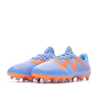 Chaussures de Football Bleu/Orange Garçon Puma Future Play vue 6