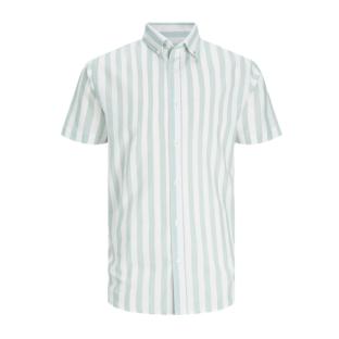 Chemise à Rayures Manche courtes Vert/Blanc Homme Jack & Jones Stripe pas cher