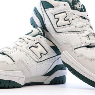 Baskets Blanches/Vertes Homme New Balance BB550 vue 7
