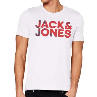 T-shirt Blanc Homme Jack & Jones Plash pas cher