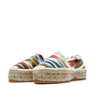 Espadrilles Blanches/Vertes Femme Pare Gabia La FÉe vue 0