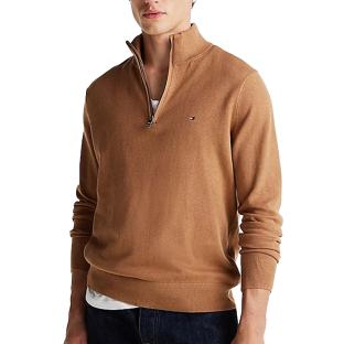Pull Camel Homme Tommy Hilfiger Pima YBI RBC pas cher