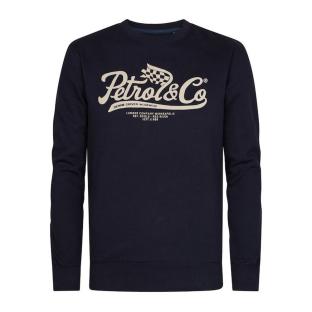 Sweat Noir/Ecru Homme Petrol Industries Neck vue 0