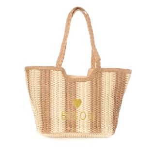 Sac de Plage Naturel/Taupe Femme Gérard Pasquier vue 0