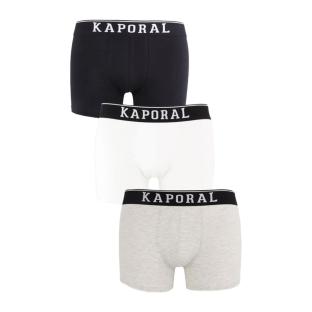 Lot x3 Boxers Noir/Blanc/Gris homme Kaporal QUADMH pas cher