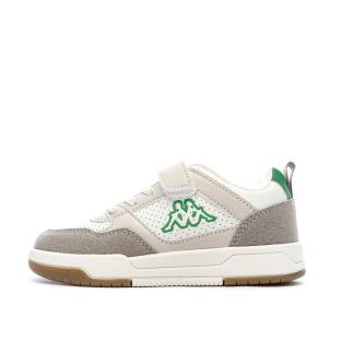 Baskets Blanches/Grises/Vertes Garçon Kappa Manis pas cher