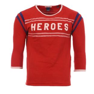 T-shirt Manches 3/4 Rouge Homme Scotch & Soda Heroes pas cher