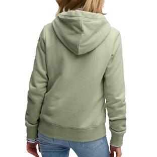 Sweat Vert Femme Superdry Essential Logo Ziphood Hb vue 0