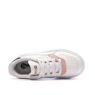 Baskets Blanc/Rose Fille Puma Puma Cali Court Match vue 0