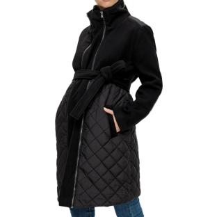 Manteau Noir Femme Mamalicious Mix Jacket pas cher