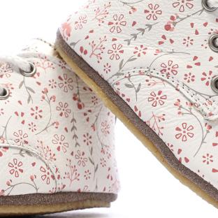 Chaussons Blanc à Fleurs Fille Aster Layas vue 0