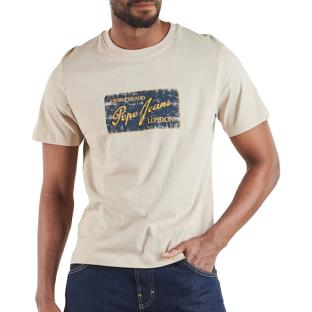 T-Shirt Beige Homme Pepe jeans Original vue 0