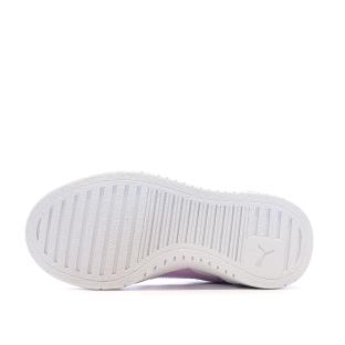 Baskets Blanches/Roses Fille Puma Ca Pro vue 0