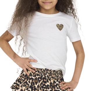 T-shirt Blanc Fille Only Nina pas cher