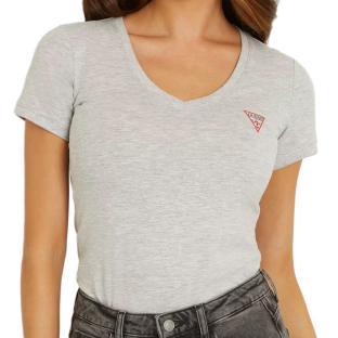 T-shirt Gris Femme Guess Mini Triangle pas cher