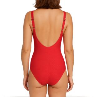 Maillot de Bain 1 pièce Rouge Femme Grain de Sable Eva vue 0