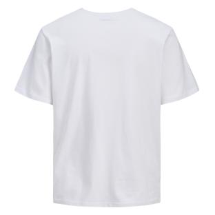 T-Shirt Blanc/Bleu Homme Jack & Jones Larri vue 0