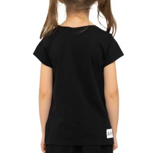 T-shirt Noir Fille Calvin Klein Jeans Institutional vue 0