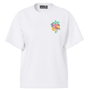 T-shirt Blanc Femme Pieces Oda Lia Ss vue 0