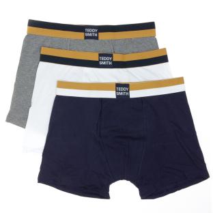 Lot de 3 Boxers Marine/Blanc/Gris Homme Teddy Smith 1TS/52/9 vue 0