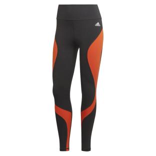 Legging Gris Foncé/Orange Femme Adidas Hit pas cher