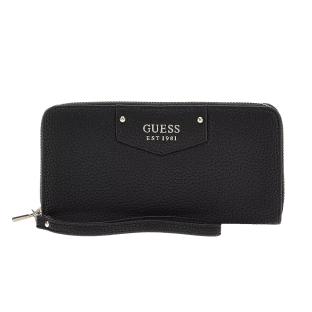 Portefeuille Noir Femme Guess Eco Brenton pas cher