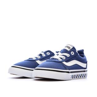 Baskets Bleu Garçon Vans Ward Slipon Variety Sidewa vue 6