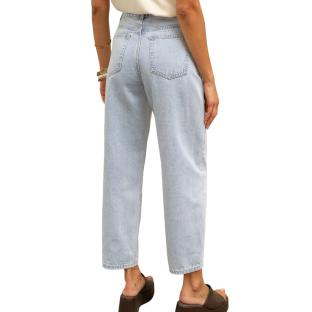 Jean barrel Bleu Femme Oraije Bony vue 0
