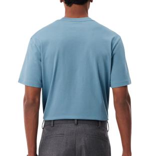 T-Shirt Bleu Homme Lacoste Classic Fit Weight vue 0