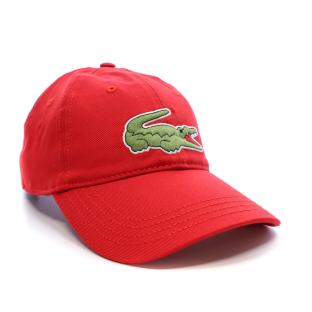 Casquette Rouge Mixte Lacoste Twill Big Croch vue 2