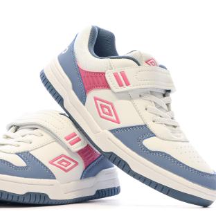 Baskets Blanches/Bleu/Rose Fille Umbro Ovida vue 0