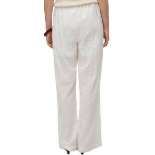 Pantalon Toile Blanc Femme Vero Moda Viola vue 2