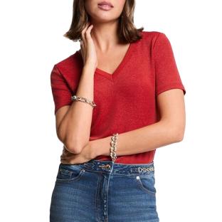 T-shirt Rouge Femme Morgan Diwis vue 0