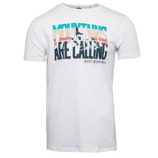 T-shirt Blanc Homme Best Mountain 2001 pas cher
