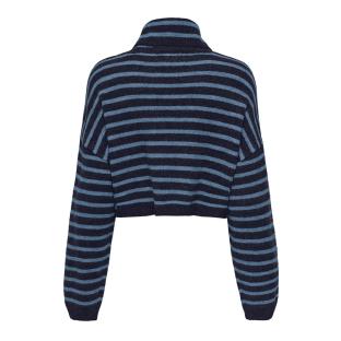 Pull Col roulé Bleu/Noir Femme Only Talio vue 0
