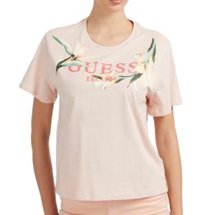 T-shirt Rose Femme Guess W3GI43JA914 pas cher