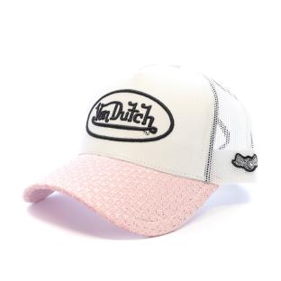 Casquette Blanc/Rose Femme Von Dutch Shinny pas cher