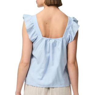 Débardeur Bleu Femme Pieces Pia vue 0